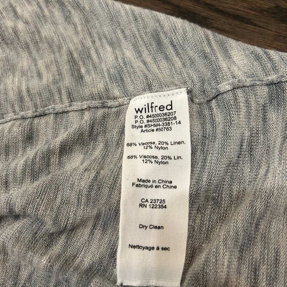 Wilfred Light Gray Open Front Cardigan - Picture 4 of 5